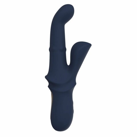 GODDESS IRIS Duo Vibrator granatowy z ruchomymi kulkami i funkcją kołysania
