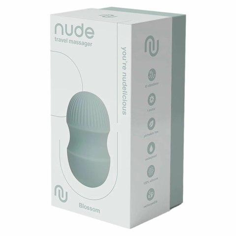 NUDE Blossom Travel Massager mini zielony, 10 trybow, wodoodporny