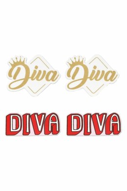 Peekaboo Pasties Diva - ozdobne naklejki na ciało, styl glamour