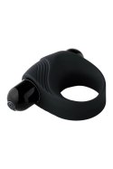 RAMROD Pierścień Wibrujący z Dużą Wkładką Wibracyjną Czarny 8cm