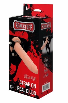 REALSTUFF Strap On Real Dildo silikonowy zestaw z uprzężą 20 cm