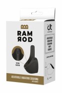 Ramrod Adjustable Vibrating Ring Black z pilotem, silikon, 7 trybow