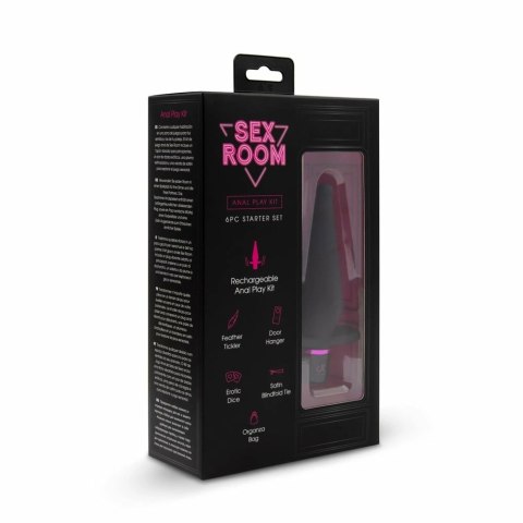 SEX ROOM Anal Play Kit - Zestaw z wibrującą końcowką i akcesoriami