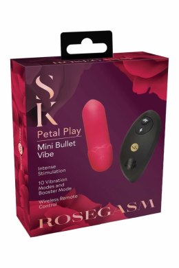 SECRET KISSES Rosegasm Petal Play Mini Bullet - 10 trybow, pilot, rożowy
