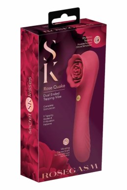SECRET KISSES Rosegasm Rose Quake Vibe podwojny system wibracji rożowy