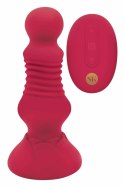 SECRET KISSES Thrusting Rosebud Plug z pilotem, 10 trybow, USB