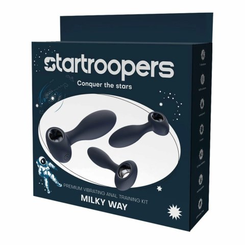 STARTROOPERS Milky Way Zestaw Treningowy z Wibracjami, 3 Rozmiary, Czarny