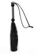 Blaze Silicone Flogger Whip Black - czarny bat z silikonu 25,6 cm