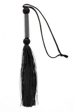 Blaze Silicone Flogger Whip Black - czarny bat z silikonu 25,6 cm