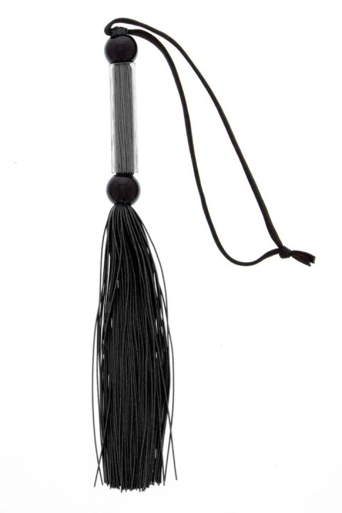 Blaze Silicone Flogger Whip Black - czarny bat z silikonu 25,6 cm