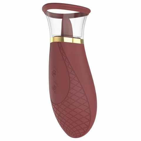 Dream Toys ROMANCE ROXY - dwufunkcyjny model ssąco-rotacyjny, burgundowy