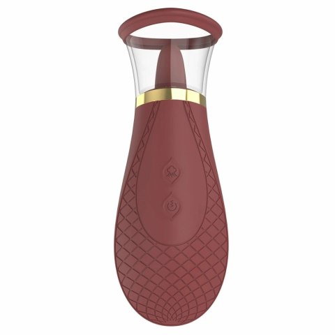 Dream Toys ROMANCE ROXY - dwufunkcyjny model ssąco-rotacyjny, burgundowy