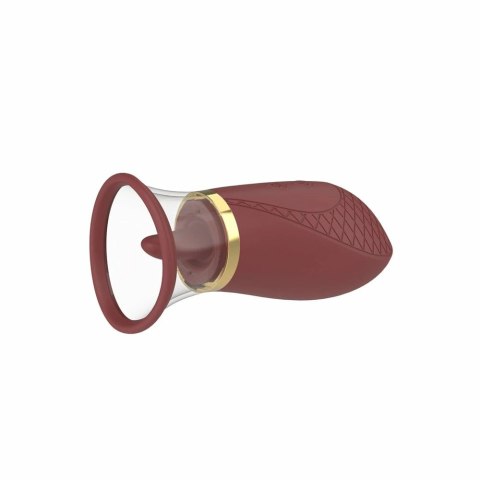 Dream Toys ROMANCE ROXY - dwufunkcyjny model ssąco-rotacyjny, burgundowy