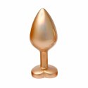 GLEAMING LOVE Pearl Gold Plug Medium z kryształem, aluminium 8,3 cm
