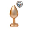 GLEAMING LOVE Pearl Gold Plug Medium z kryształem, aluminium 8,3 cm