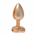 GLEAMING LOVE Pearl Gold Plug Small z kryształem, aluminium, 7,1 cm