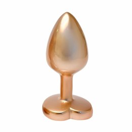 GLEAMING LOVE Pearl Gold Plug Small z kryształem, aluminium, 7,1 cm