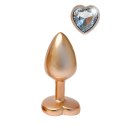 GLEAMING LOVE Pearl Gold Plug Small z kryształem, aluminium, 7,1 cm