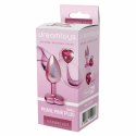 GLEAMING LOVE Pearl Pink Plug Small z kryształem, aluminium, 7,1 cm