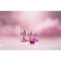 GLEAMING LOVE Pearl Pink Plug Small z kryształem, aluminium, 7,1 cm