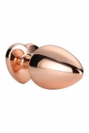 GLEAMING LOVE Rose Gold Plug Medium z kryształem, aluminium 8,3 cm