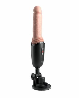 KING COCK PLUS Thrusting Cock Pro 12,7 cm silikonowy, podgrzewany, jasny