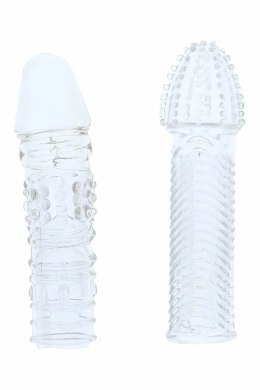 MENZSTUFF Penis Extender Pack Clear - Zestaw 2 elastycznych nakładek TPE
