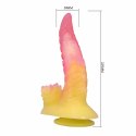 POWER MONSTERS Ripplied Monster model fantasy z przyssawką 22,5 cm rożowo-żołty