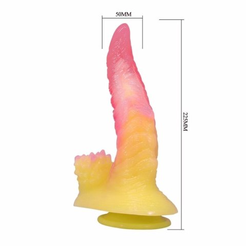 POWER MONSTERS Ripplied Monster model fantasy z przyssawką 22,5 cm rożowo-żołty