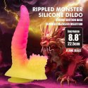 POWER MONSTERS Ripplied Monster model fantasy z przyssawką 22,5 cm rożowo-żołty