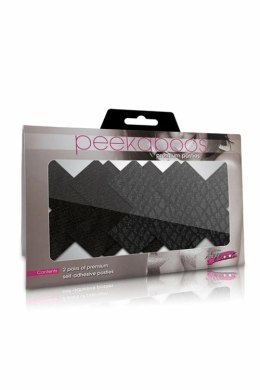 Peekaboo Pasties Classic Black X - samoprzylepne ozdoby satynowe 2 pary