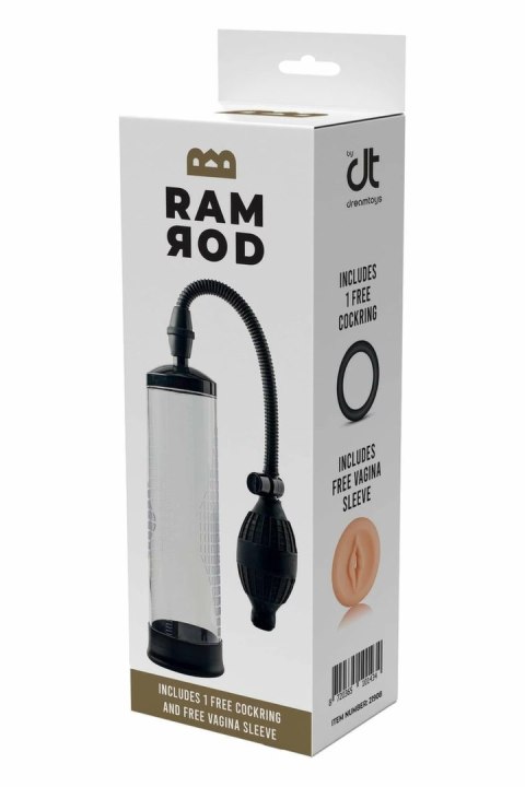 RAMROD Classic - Pompa prożniowa z pierścieniem i dodatkową nakładką 20 cm