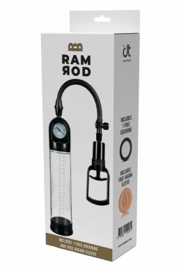 RAMROD Deluxe - Pompa prożniowa z manometrem i dodatkową nakładką, 20 cm