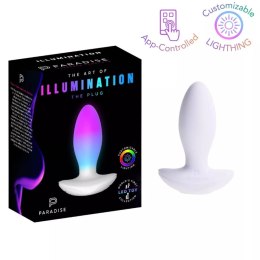 Wibrujący korek analny LED The Plug White Paradise Illumination