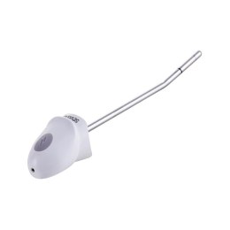 Sevanda Vibrating & E-stim Metal - sonda intymna, stalowa, 250mm, biała